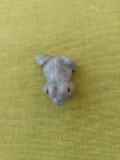 Figurina, broasca sculptata, aventurin verde