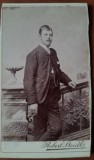 Fotografie tip CDV, barbat inceput de secol XX