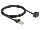 Prelungitor Ethernet DELOCK Cat 6 F/UTP 1m PVC Negru 26AWG 81097