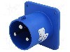 Conector alimentare AC, IEC 60309, IP44, 63A, 230V AC, 3 pini, PCE - 6331-6K