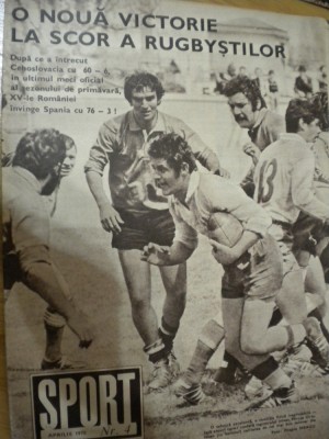 Revista Sport(nr. nr.4, aprilie 1978)-Universitatea Craiova-reportaj Ilie Balaci foto