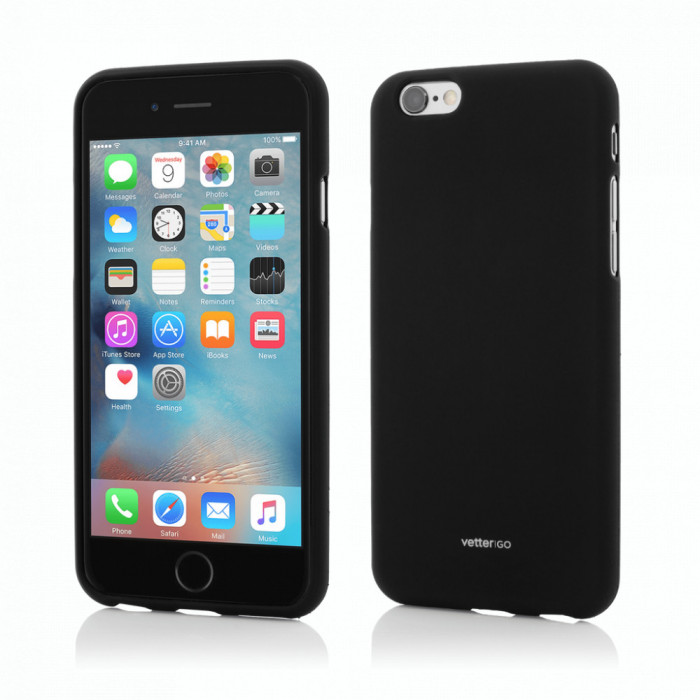 Husa Vetter GO pentru iPhone 6s Plus, 6 Plus, Soft Touch, Negru