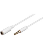 Cablu prelungitor 1.5m AUX casti 4-pin JACK 3.5 mm STEREO aurit
