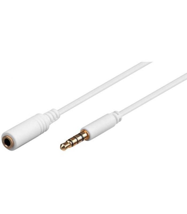 Cablu prelungitor 1.5m AUX casti 4-pin JACK 3.5 mm STEREO aurit