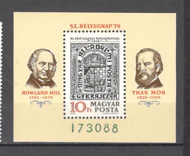 Ungaria.1979 Ziua marcii postale-Bl. XU.300