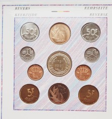 M01 Belgia set monetarie 10 monede 1991 50 centimes 1, 5, 20, 50 Francs