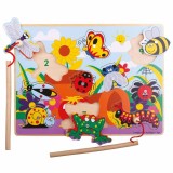 Joc de pescuit magnetic - Prietenii din gradina PlayLearn Toys, BigJigs Toys