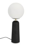 Cumpara ieftin Veioza metal negru sticla alba Delphine 20x51 cm