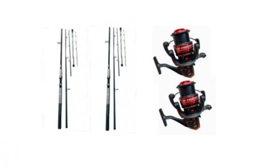 Set pescuit feeder cu 2 Lansete 3m- 60/120gr si 2 Mulinete Top Feeder 5000 foto