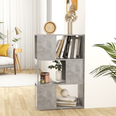 vidaXL Bibliotecă/Separator cameră, gri beton, 60x24x94 cm, PAL foto