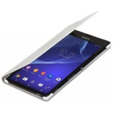 Husa originala Sony Xperia T3 SCR16 + bonus, Alt model telefon Sony, Alb, Piele, Samsung