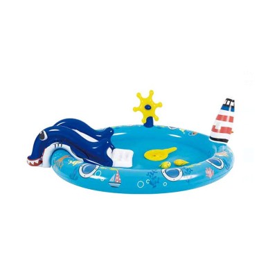 Piscina pentru copii model Naval Tobogan si Fantana Arteziana, 2.03 x1.52x 0.64 m foto