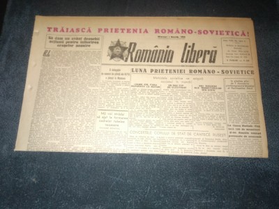 ZIARUL ROMANIA LIBERA 1 NOIEMBRIE 1950 foto