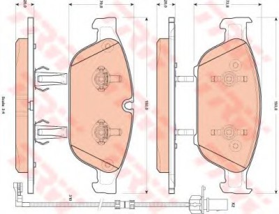 Set placute frana,frana disc AUDI A6 (4G2, C7, 4GC) (2010 - 2016) TRW GDB1897 foto