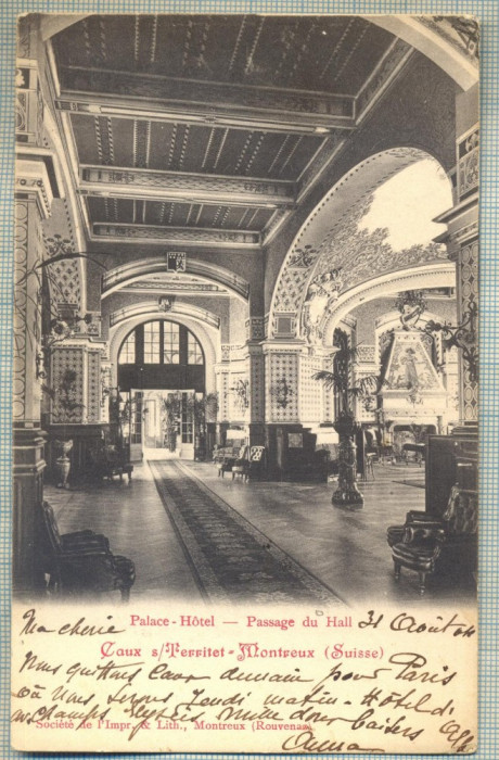 AD 383 C. P. VECHE - MONTREUX -CIRCULATA 1904-CATRE ANNA PENCOVICI, BUCURESTI