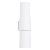 Lampă De Perete Flash Alb Oțel 2 Becuri Geometric Minimalist De Interior.