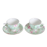 Set 2 cesti cu imprimeu floral 200 ml