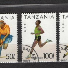 TANZANIA 1993 - SPORT. SERIE DEPARAIATA STAMPILATA, SA29