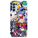 Husa compatibila cu Oppo A53 model Graffiti Cartoons, Silicon, TPU, Viceversa, Transparent, Carcasa