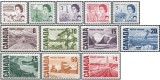 Canada 1967 - Centenar, peisaje, Regina, serie neuzata