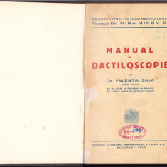 HST 608SP Manual de dactiloscopie de dr. Valentin Sava, 1943
