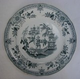 Farfurie din portelan suedez RORFTRAND Singapore, anii 1910