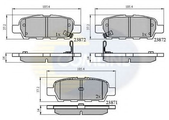 Set placute frana,frana disc NISSAN JUKE (F15) (2010 - 2016) COMLINE CBP3912