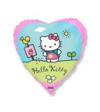 Balon folie, model inimioara Hello Kitty, 46 cm, Godan