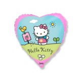 Balon folie, model inimioara Hello Kitty, 46 cm