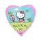 Balon folie, model inimioara Hello Kitty, 46 cm
