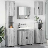 Cumpara ieftin Set de mobilier pentru baie 5 buc. Sonoma gri 61 x 35 x 64 cm