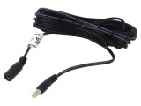 Cablu ESPE 2x0,52mm&sup2; DC 5,5x2,1mm mufă și soclu drept negru KP216-211-213-0500