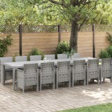 VidaXL Set de mese &icirc;n grădină 13 pcs Gri deschis Pentru 12 persoane