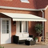 vidaXL Cort electric retractabil Crem și Antracit 4 x 2 m 3420083