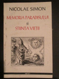 Memoria paradisului si stiinta vietii