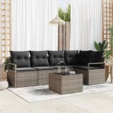 Cumpara ieftin Set de canapele pentru grădină 6 pcs Gri Rattan poli