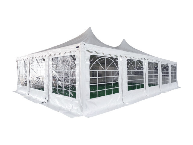 Pagoda 6x10m 500 G/m&sup2; Pvc, Alb - Corturi24