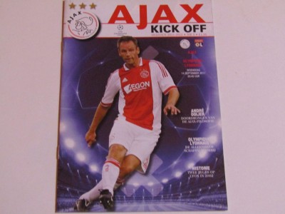 Program meci fotbal AJAX AMSTERDAM-OLYMPIQUE LYON(Champions League 14.09.2011) foto