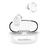 Cumpara ieftin Casti GoGEN TWS PAL, True Wireless Stereo, Bluetooth 5.0, microfon, 3 mW, culoare alba - RESIGILAT