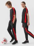 Pantalonii de fotbal pentru copii 4F x Robert Lewandowski - negri, 4F Sportswear