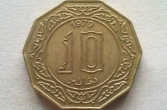 MONEDA 10 DINARS 1979-ALGERIA foto
