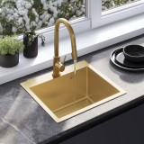 Chiuvetă inox Leo 50 BRUSH GOLD