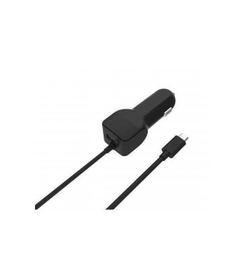 Alimentator USB bricheta auto cu cablu micro USB 2 iesiri 2.4A negru foto