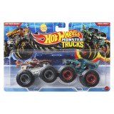 Hot wheels monster truck set 2 masini hw tiger shark si mega wrek scara 1 la 64