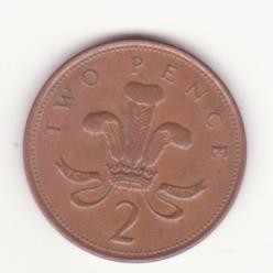 Marea Britanie 2 Pence 2001 - Elizabeth II 4th portrait; magnetic foto