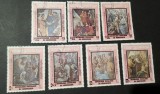 Seria Completă Cambodgia Kampuchea 1983 - Aniversare 500 Ani Rafael Sanzio, Pictură Renaștere, Școala din Atena, Vatican, 7v, Ștampilată -A333