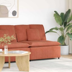vidaXL Modul central canapea modulară cu perne roșu portocaliu 100 cm
