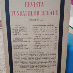 Revista fundațiilor regale. 1 noiembrie 1934