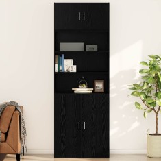 vidaXL Dulap de perete Stejar negru 80 x 42.5 x 40 cm Lemn compozit