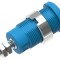 Conector banană 4mm soclu 36A 1kV albastru nichelat